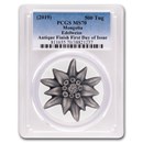 2019 Mongolia 1 oz Antique Silver Edelweiss: Star MS-70 PCGS 2019 Mongolia 1 oz Antique Silver Edelweiss: Star MS-70 PCGS